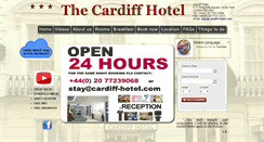 Desktop Screenshot of cardiff-hotel.com